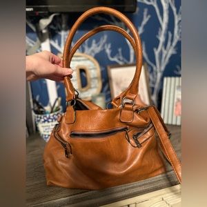 Brown Leather Slouch Purse